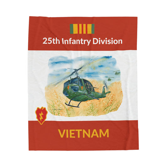 25th Infantry Vietnam Huey Blanket