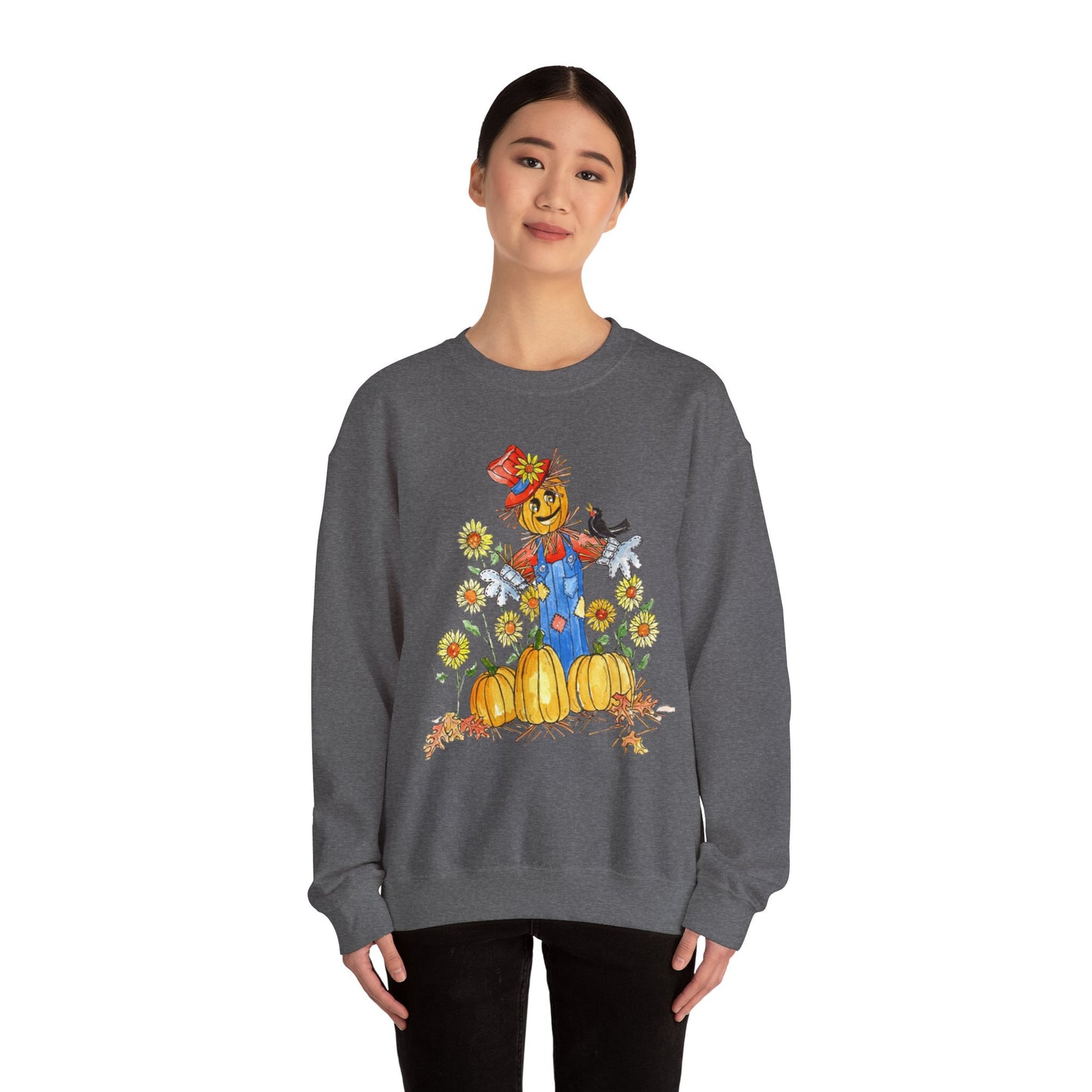 Fall Scarecrow Unisex Heavy Blend™ Crewneck Sweatshirt