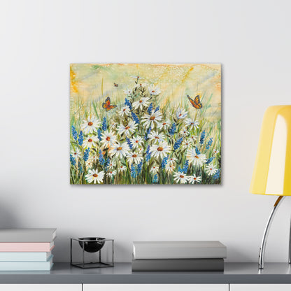 Field Of Daisies Canvas Print