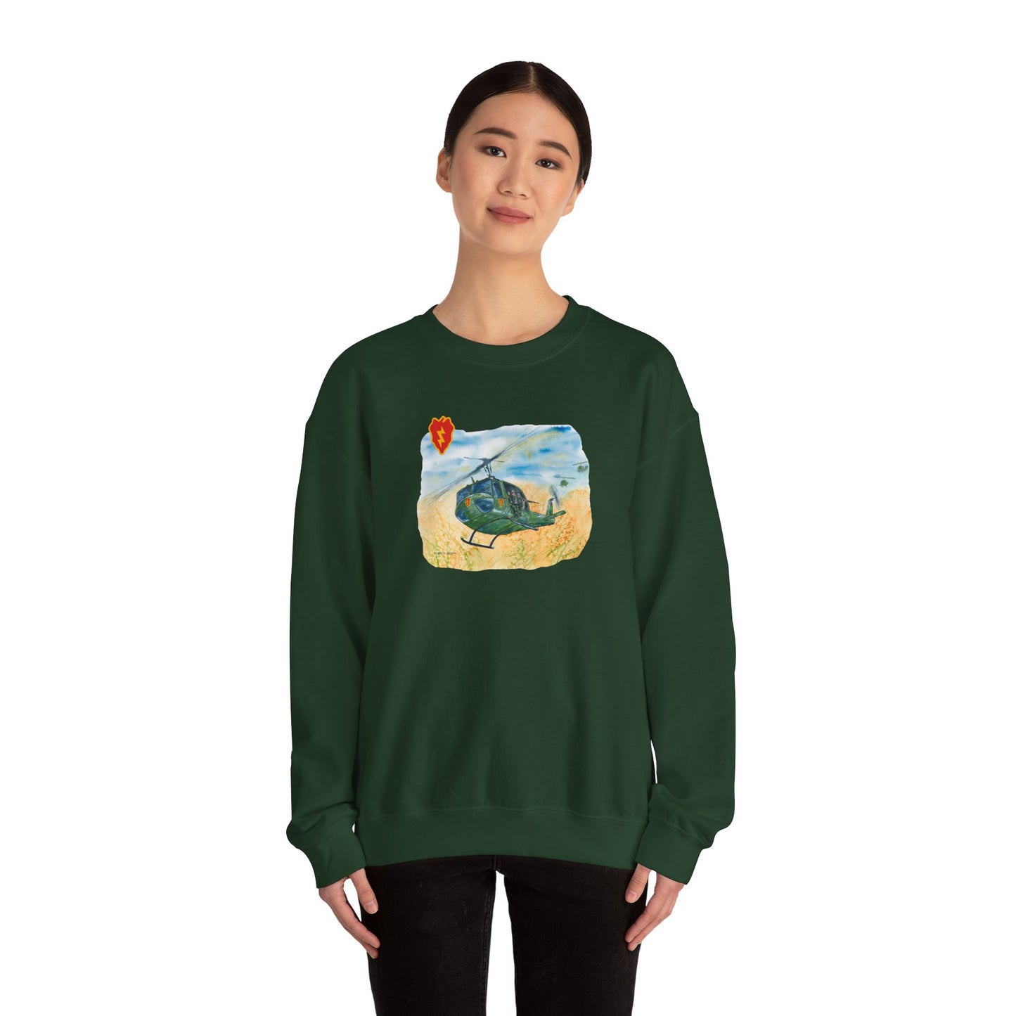 25th Infantry Vietnam Huey Crew Neck Sweatshirt