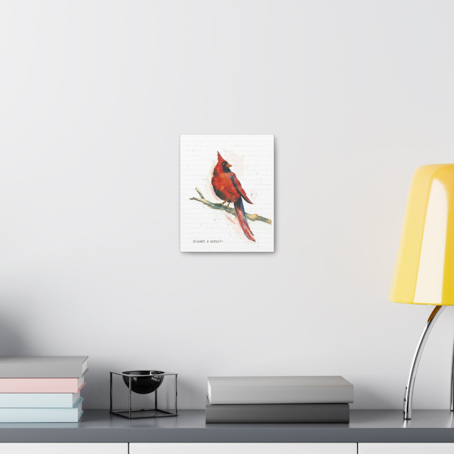 Red Cardinal On Branch Canvas Print