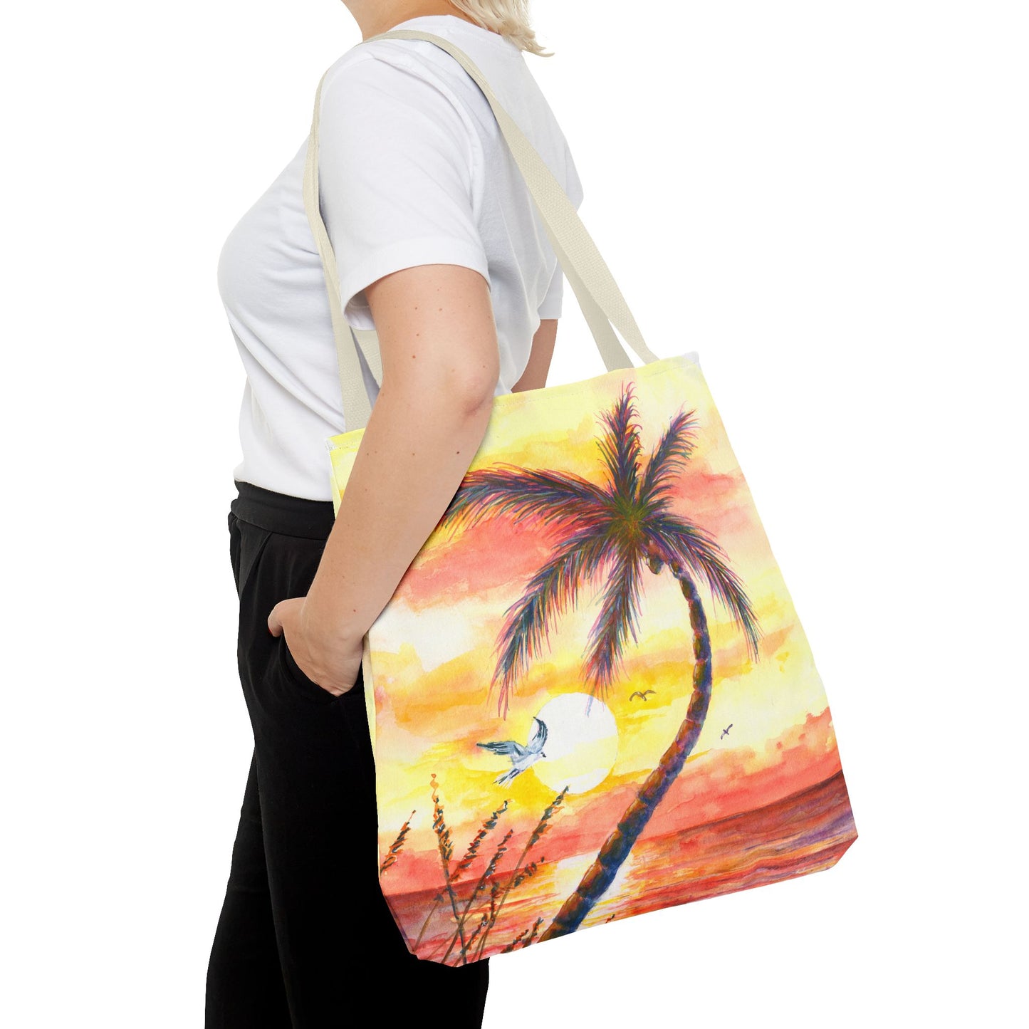 Tote Bag — Tropical Sunset Palm Beach Tote