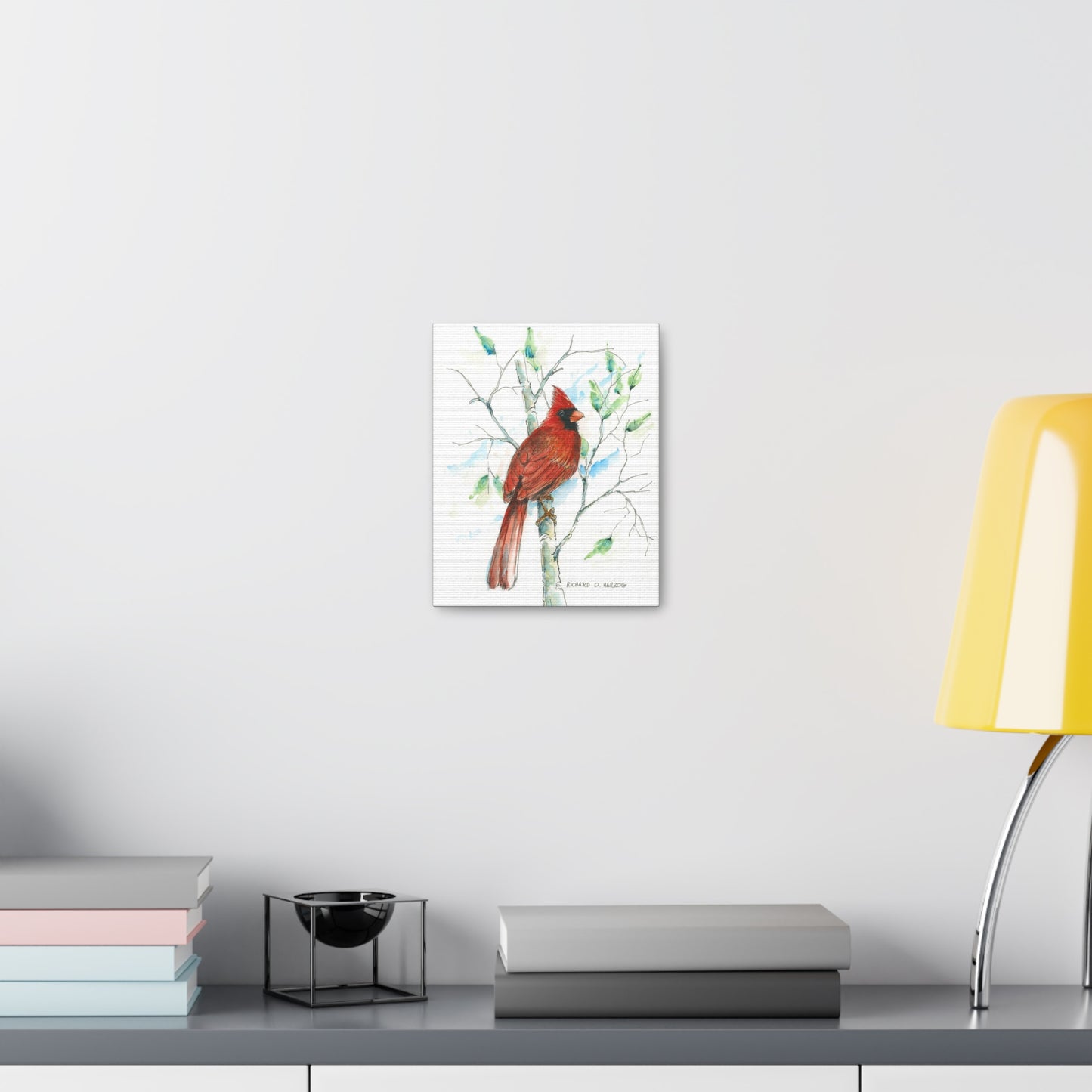 Cardinal On Branch Canvas Print