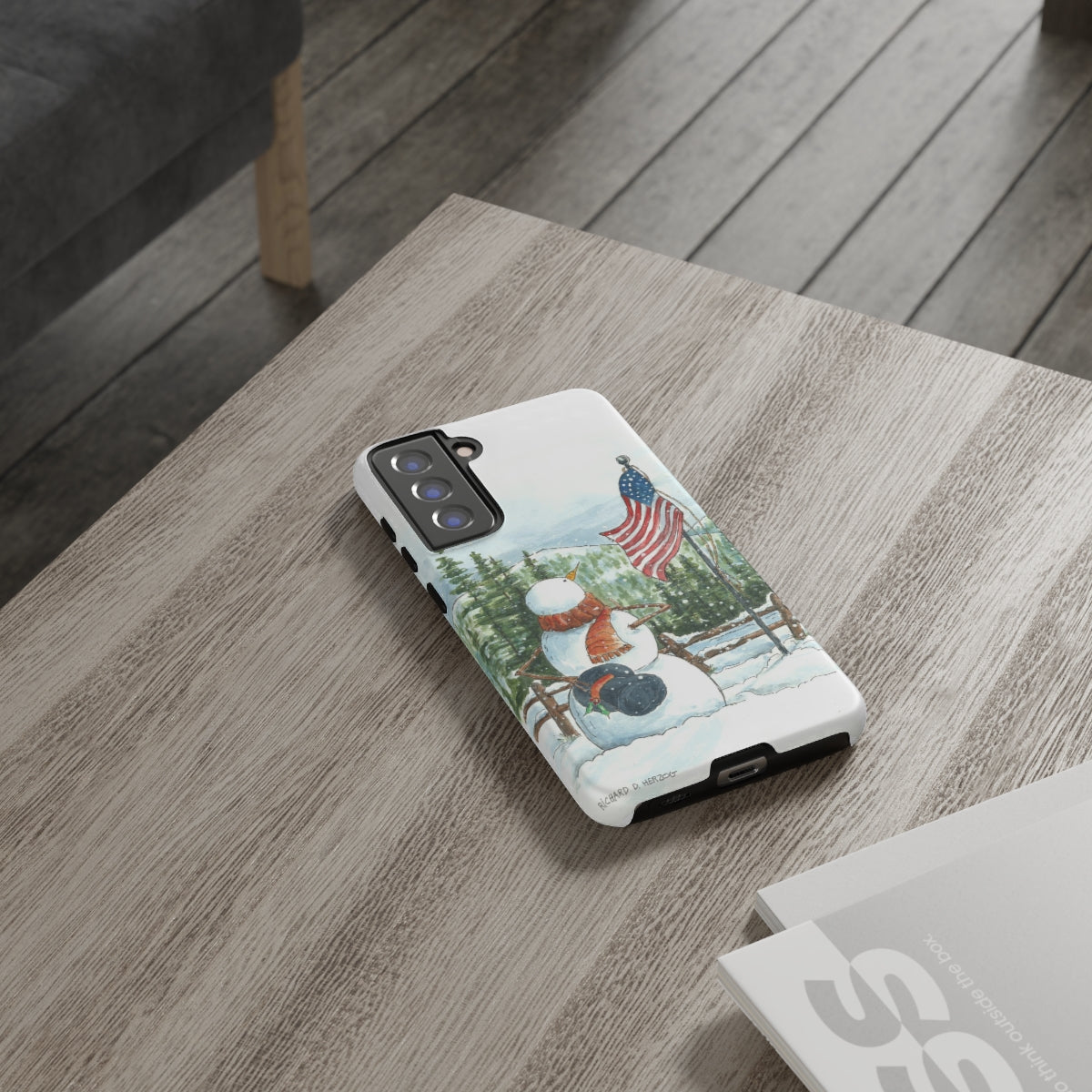 Patriotic Snowman Tough Phone Case