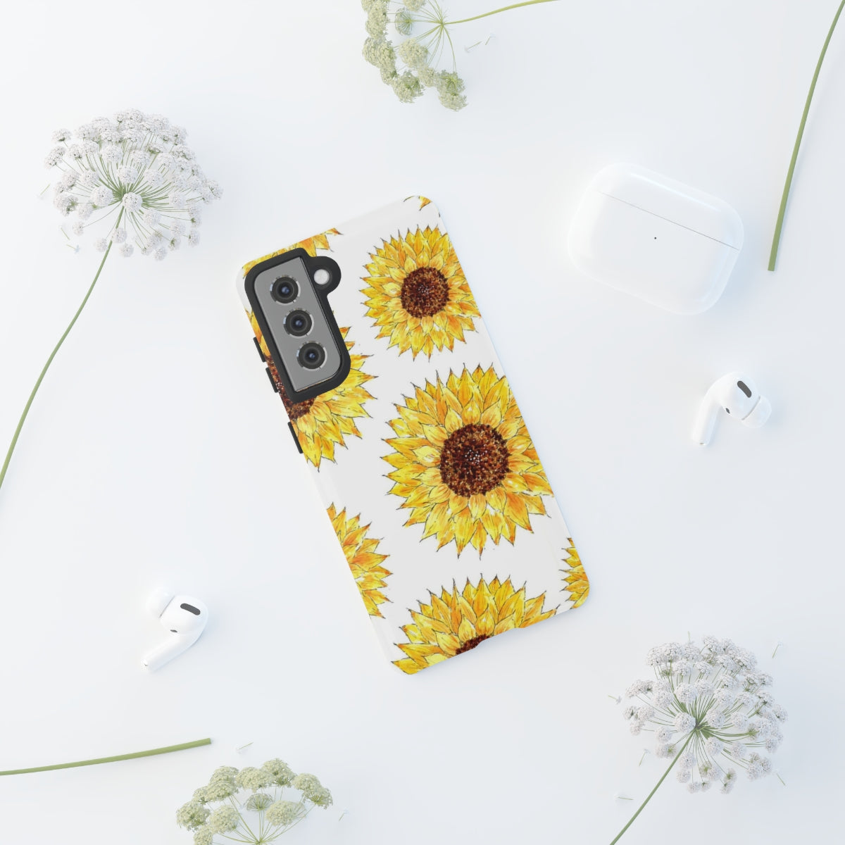 Sunflower Pattern Tough Phone Case