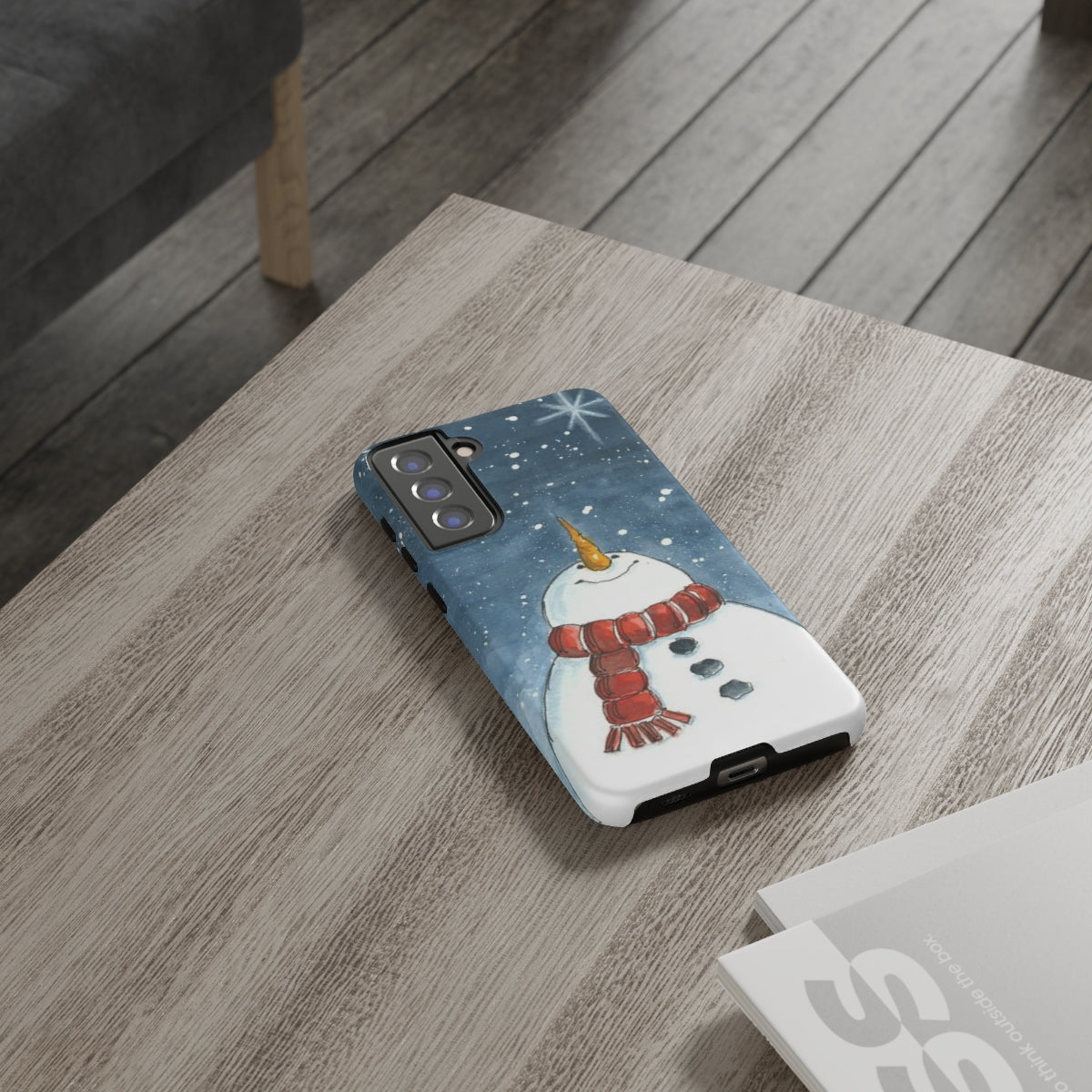 Snowman Looking UP Tough Cases