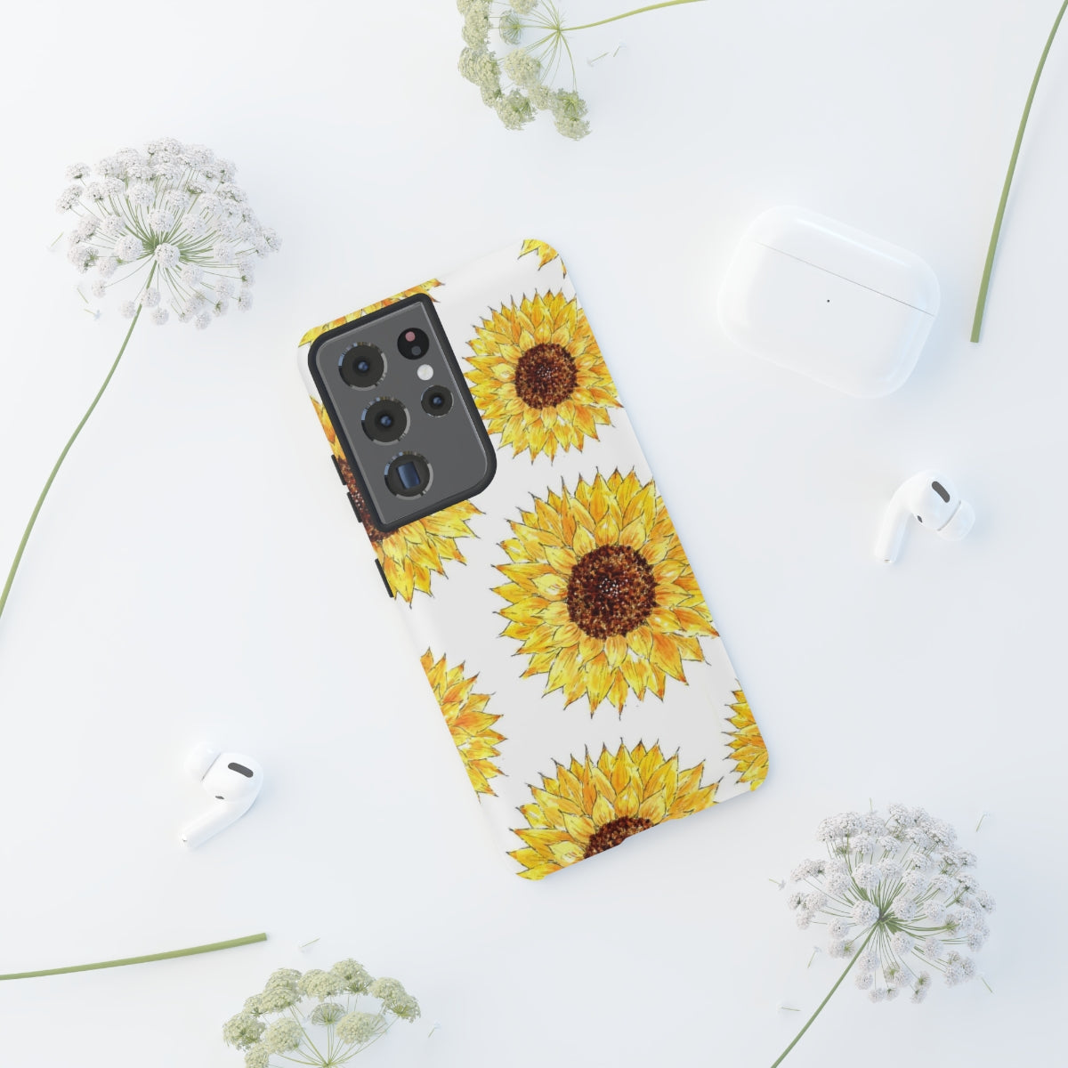 Sunflower Pattern Tough Phone Case