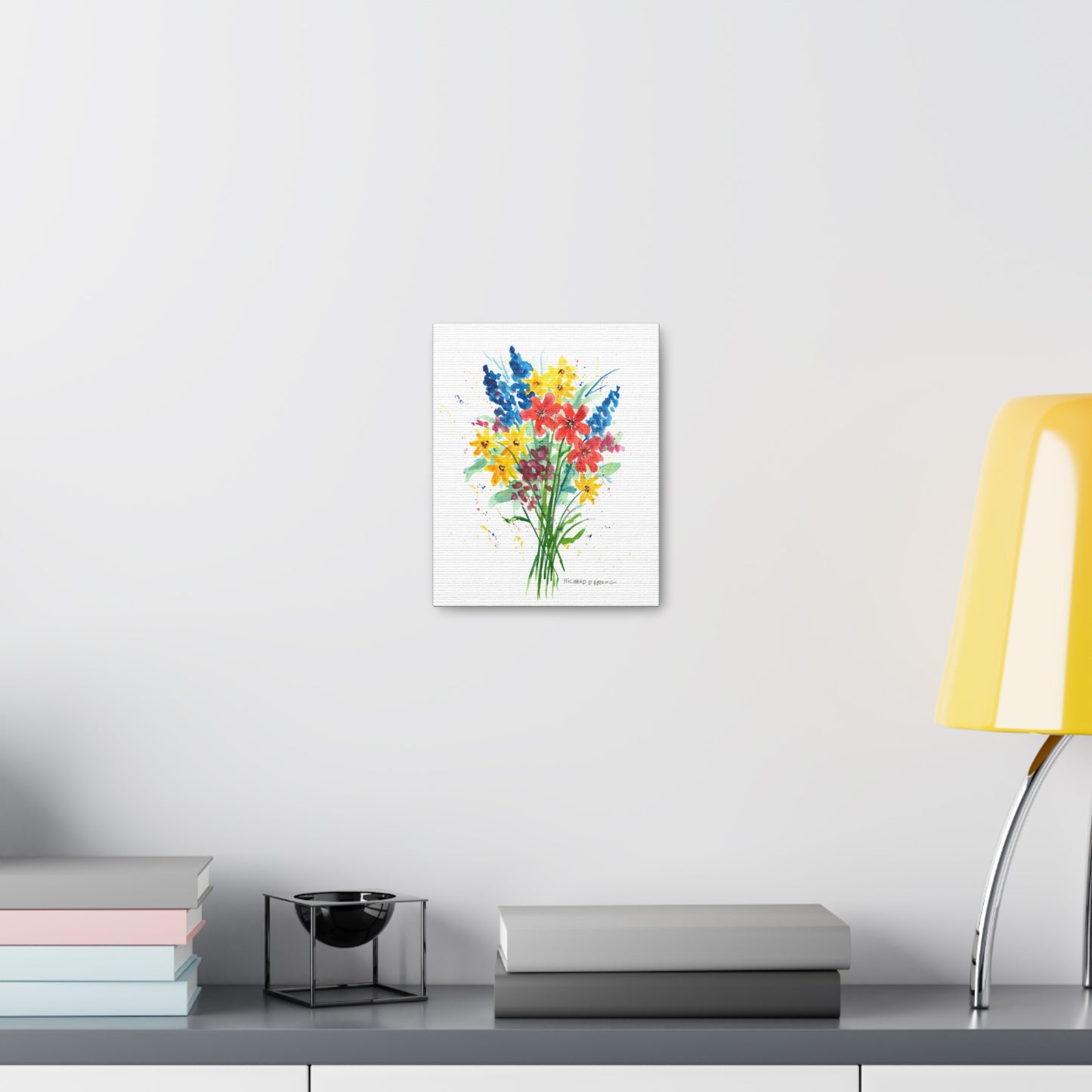 Water Color Flower Bouquet Canvas Print