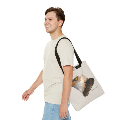 Eagle Head Tote Bag - Realistic Bald Eagle Art Tote for Wildlife Lovers