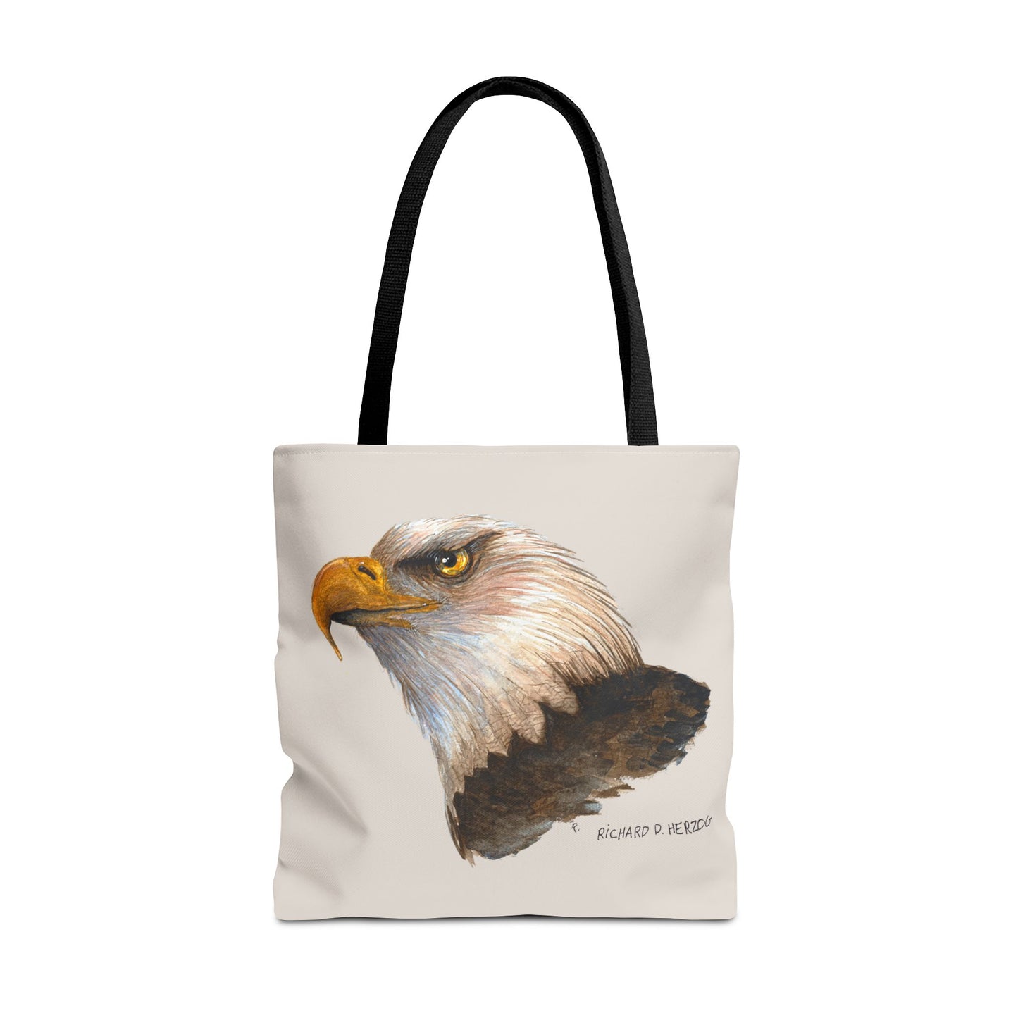 Eagle Head Tote Bag - Realistic Bald Eagle Art Tote for Wildlife Lovers