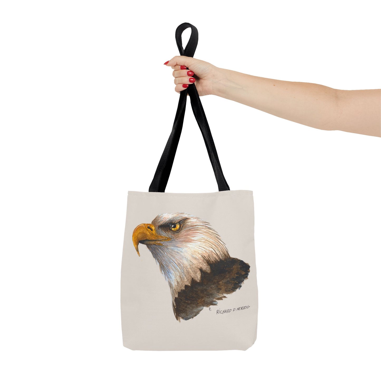 Eagle Head Tote Bag - Realistic Bald Eagle Art Tote for Wildlife Lovers