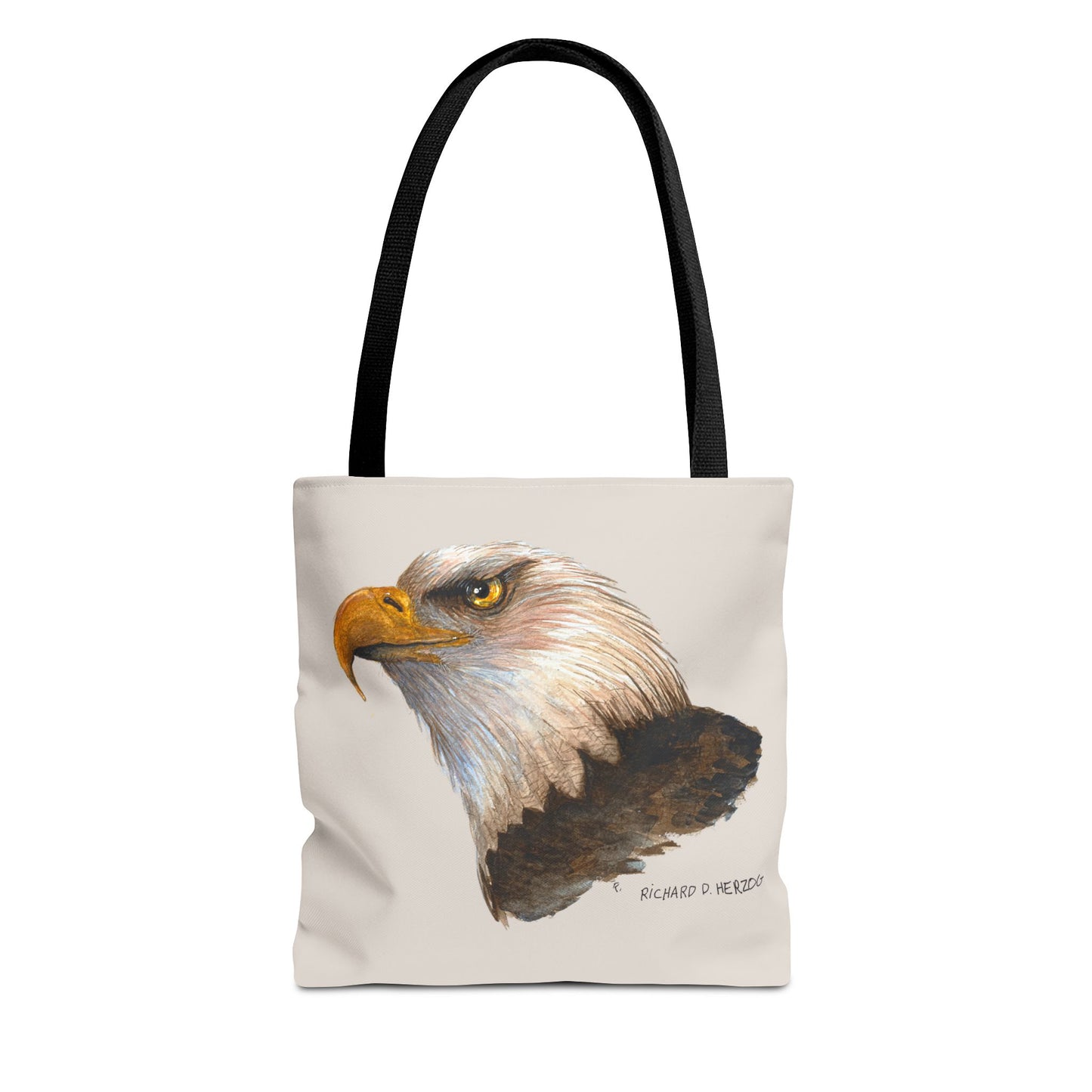 Eagle Head Tote Bag - Realistic Bald Eagle Art Tote for Wildlife Lovers