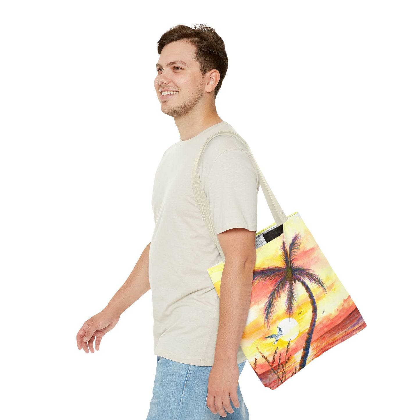 Tote Bag — Tropical Sunset Palm Beach Tote