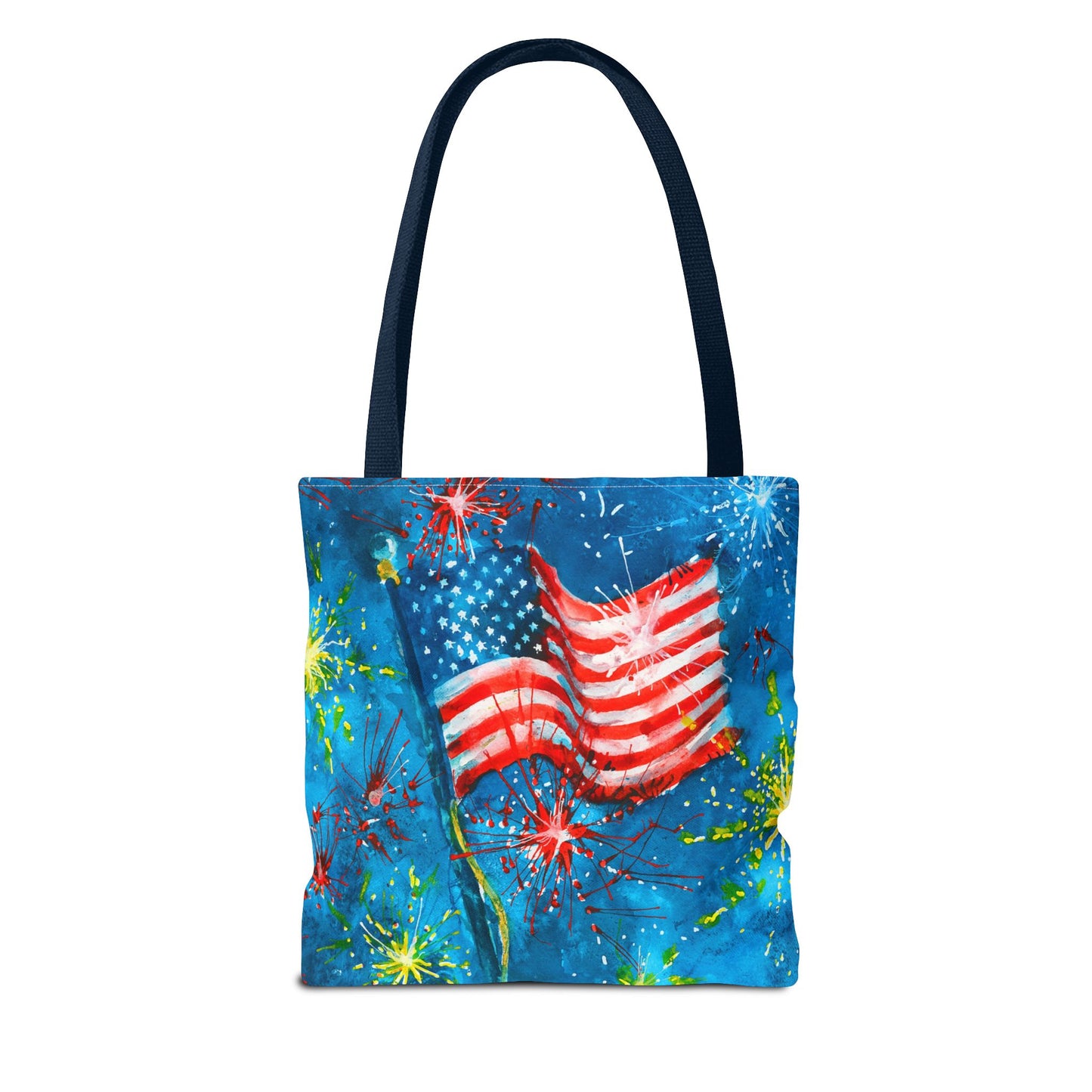 American Flag Fireworks Tote Bag