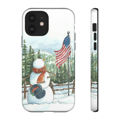 Patriotic Snowman Tough Phone Case